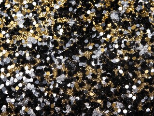 Poster - Black and Gold Glitter Background