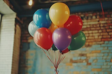 Multicolored Balloons Ceiling Decoration