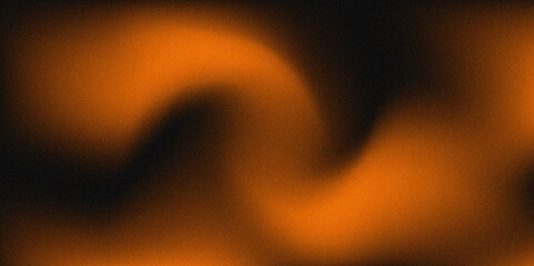 Fototapete - Abstract Orange and black gradient background featuring a subtle grainy texture. Ombre gradient Noise grain rough grungy & Matte shimmer. Pastel Orange gradient foil shimmer background