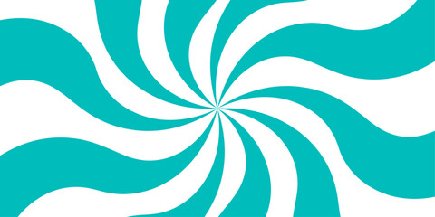 Poster - Abstract swirling shades of blue and white. Background design vector template, spiral design. Sunburst beam light vintage shine and graphic summer explosion pattern. Sunrise isolated glow striped