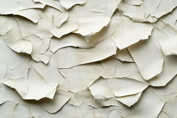 Poster - Crumpled beige paper creates a textured background for creative design and artistic projects
