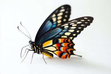 Wall Mural - Close-up of butterfly on white surface