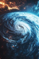 Wall Mural - spiral object in space