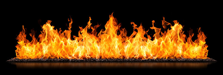 Poster - Flames dancing vividly fire visuals abstract art dark background dynamic viewpoint heat and energy concept
