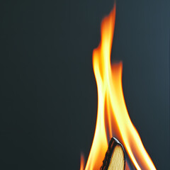 Poster - Captivating dance of flames cozy fireplace photography warm environment close-up view fire elemental beauty for comfort