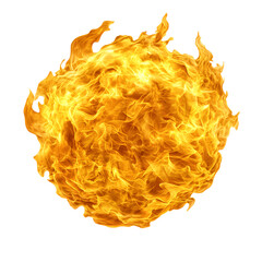 Poster - Dynamic fireball erupts nature's fury digital art bright environment close-up view energy concept