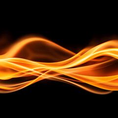 Poster - Dynamic flames dancing in abstract art studio digital artwork dark background close-up energy concept