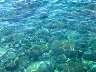 Wall Mural - Crystal clear water of Mediterranean sea.