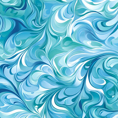 Poster - Azure Swirl Abstract: A mesmerizing abstract background with swirls of vibrant blue, teal, and white hues, creating an ethereal and fluid design.