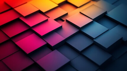 Abstract colorful shape, dark background design, 3d render, Generative AI