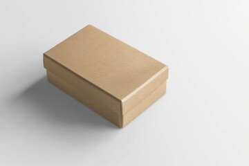 Poster - Stylish soap box packaging mockup showcasing a minimalist design against a pristine white backdrop for modern branding needs