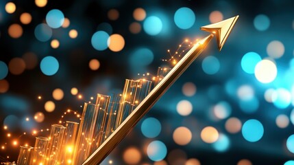 Aufkleber - Growth and Success A Visual Representation of Progress Blur Background