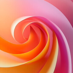 Poster - Abstract Swirl of Warm Hues 