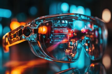 Poster - Smart Glasses Displaying Data at Night