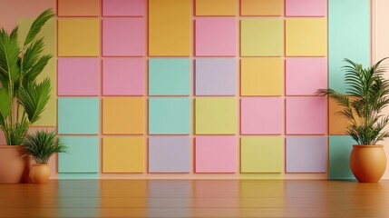 Aufkleber - Vibrant Wall Design A Colorful Inspiration for Your Space