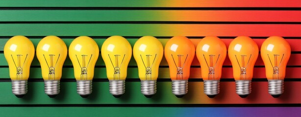 Poster - Bright Ideas Illuminate Your Creativity with Colorful Light Bulbs