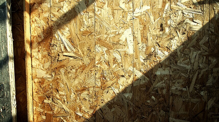 Canvas Print - Close-up of particleboard texture: rustic wood background, ideal for construction and design projects.