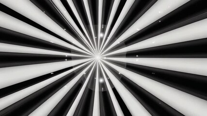 Fototapete - Monochromatic Radiance: Abstract burst of light radiating outwards, creating a hypnotic and dynamic visual effect with alternating black and white stripes. Perfect for backgrounds, motion graphics.
