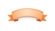 © benz - Orange ribbon banner with soft curves, ideal for promotional messages and invitations