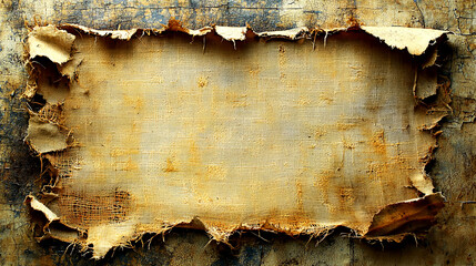 Wall Mural - Aged Canvas Texture: Vintage Grunge Background for Design