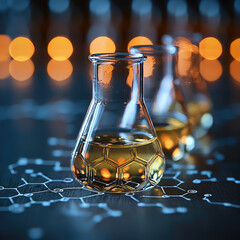 Leinwandbilder - A school experiment on molecules.