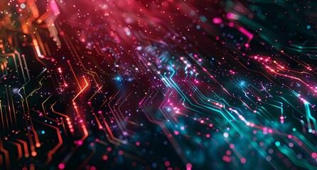 Abstract background of the universe with colorful lights