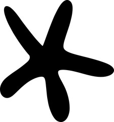star fish sea animal silhouette
