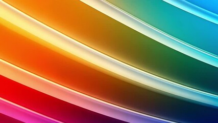 Fototapete - Rainbow Hues Abstract: Vibrant, dynamic curves of color blend seamlessly, creating an abstract rainbow effect that is both energetic and calming. Perfect for backgrounds, presentations.
