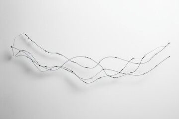 Poster - Fluid lines of art gracefully dance against a minimalist backdrop showcasing creativity and elegance in the design. Generative AI