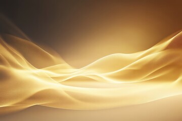 Poster - Golden waves of light dance gracefully, creating a mesmerizing display of fluidity and tranquility in a warm ambiance. Generative AI