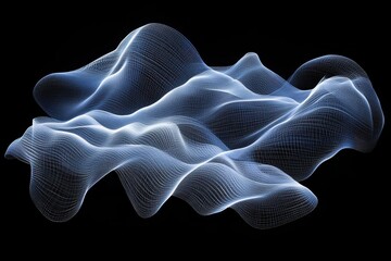 Poster - Flowing waves of light create a mesmerizing dance of shapes and patterns in an abstract representation of energy and movement. Generative AI