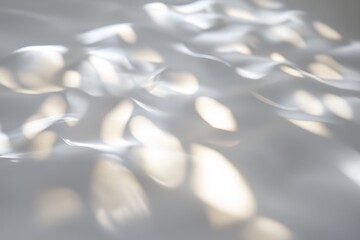 Poster - Soft light dances on a smooth surface, creating a serene and abstract reflection in a tranquil atmosphere. Generative AI