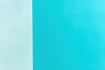 Poster - Colorful abstract painting displayed against a vibrant blue-green wall in a contemporary art studio. Generative AI