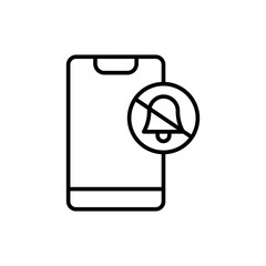 Poster - Blocked notification outline icons, minimalist vector illustration ,simple transparent graphic element .Isolated on white background