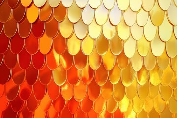 Poster - Vibrant golden scales shimmer under soft light, creating a magical ocean of color and texture in a unique artistic display. Generative AI