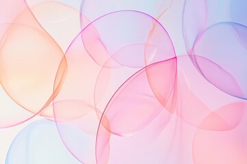 Poster - Colorful bubbles floating gracefully in a serene atmosphere against a soft pastel background in the afternoon light. Generative AI