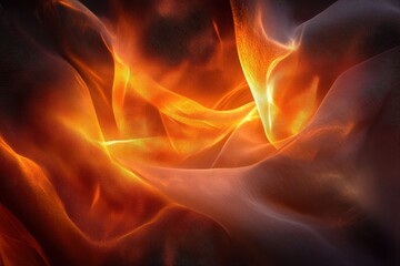 Poster - Warm hues dance in abstract harmony, blending light and shadow in a mesmerizing display of motion and energy. Generative AI