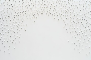 Poster - Intricate arrangement of white pins creating a mesmerizing pattern on a minimalist wall that captivates attention effortlessly. Generative AI