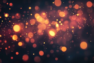 Poster - Floating orbs of light shimmer against a dark backdrop, creating a magical atmosphere perfect for storytelling. Generative AI