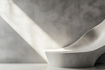 Poster - Whispers of tranquility in a modern minimalist space illuminated by soft daylight. Generative AI