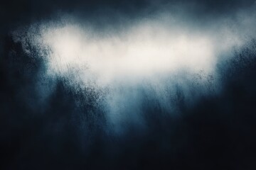 Poster - Mysterious mist envelops a dark landscape, revealing ethereal light in the early dawn hours. Generative AI