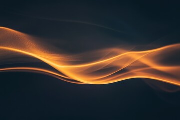 Poster - Swirling golden light dances gracefully against a dark backdrop in a mesmerizing display of elegance and fluidity. Generative AI