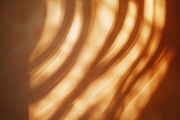 Poster - Captivating play of light and shadow on a warm, textured surface during the golden hour of evening sunlight. Generative AI
