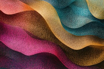 Poster - Creative waves of color intertwine in vibrant patterns resembling flowing fabric, evoking a sense of movement and energy. Generative AI
