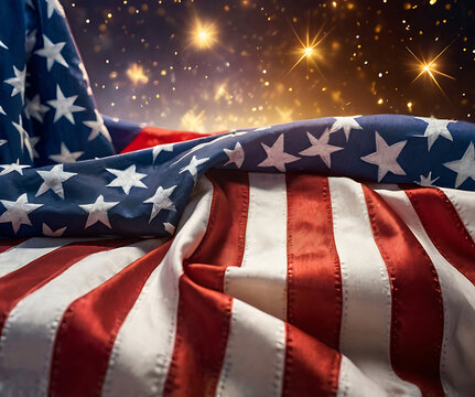 Labor Day banner, patriotic background