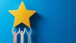 © Trusha - A group of people are holding a star in the air. Concept of teamwork and collaboration