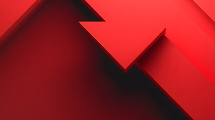 Poster - Abstract Red Geometric Shapes Design Background