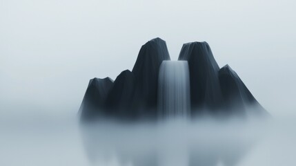 Wall Mural - a waterfall is flowing down a mountain