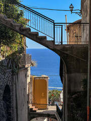 Wall Mural - Street in the Positano town, Campania, Italy.