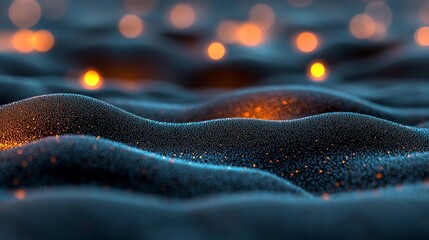 Poster - A dynamic abstract setting showcasing glowing particles and light effects